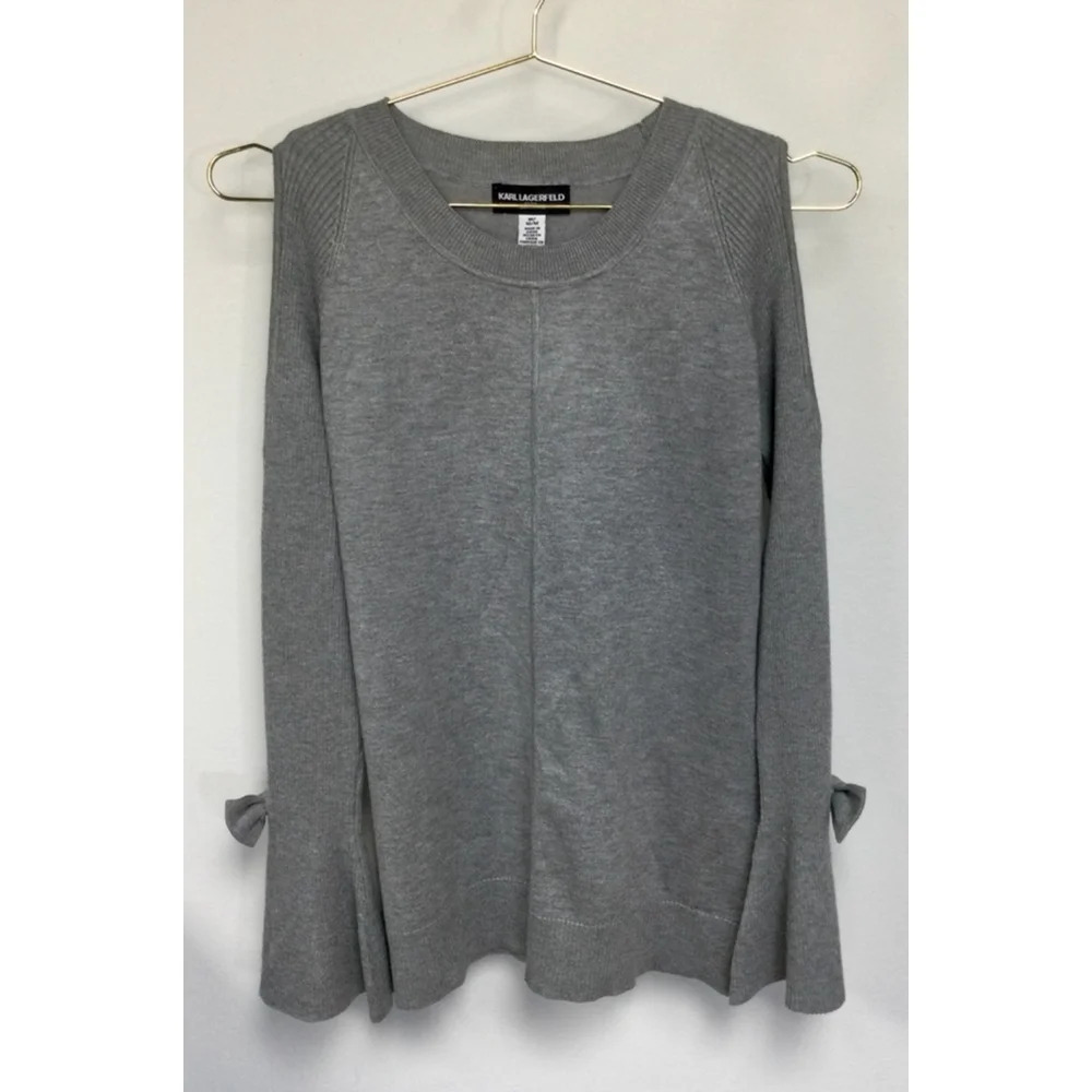 Women's Karl Lagerfeld Sweater, Gray, Size M